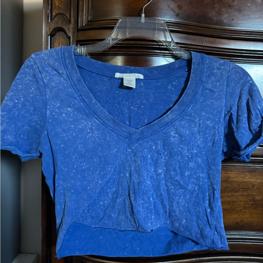 Charlotte Russe Blue Crop Top